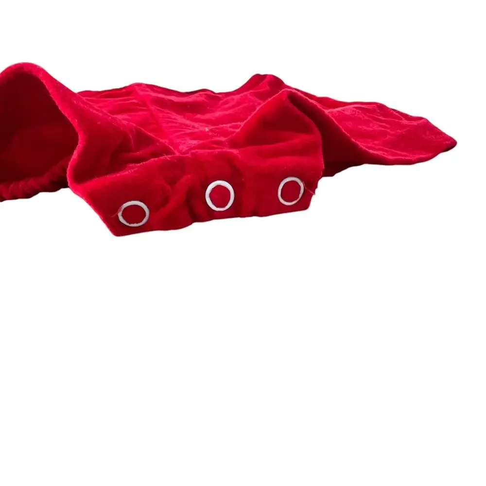 Vintage Toddler Boy Christmas Holiday Red Velvet Shorts One Piece 12M